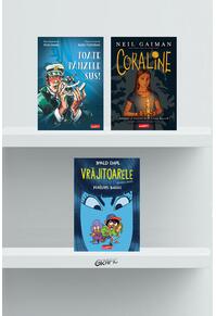 Copertă produs Pachet 3 romane grafice (Coraline, Vrăjitoarele, Toate pânzele sus)