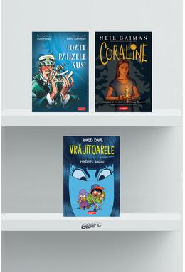 Copertă produs Pachet 3 romane grafice (Coraline, Vrăjitoarele, Toate pânzele sus)