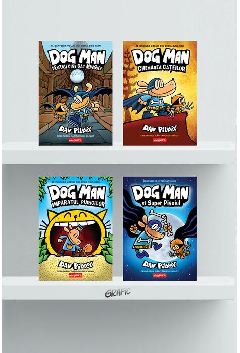 Copertă produs Pachet benzi desenate Dog Man (volumele 4-7)