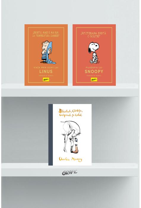Copertă produs Pachet cărți despre empatie (Băiatul, cârtița, vulpoiul și calul: povestea animată, Filozofia lui Snoopy, Viața prin ochii lui Linus)