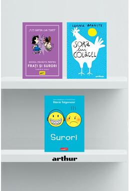 Copertă produs Pachet 3 cărți despre surori (Sora lui Colăcel, Surori, Ghidul Peanuts pentru frați și surori)