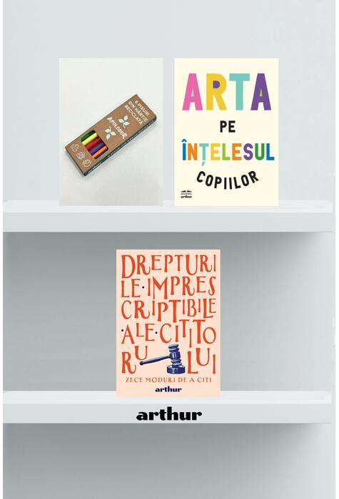 Copertă produs Pachet promo Arta pe înțelesul copiilor, agendă și set pixuri Arthur