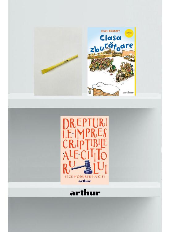 Copertă produs Pachet promo Classic Yellow (Clasa zburătoare paperback, agendă și pix) - gallery big 1