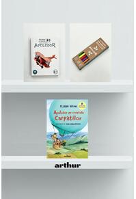 Copertă produs Pachet promo Apolodor pe crestele Carpaților cu set pixuri și Puzzle 3D din hârtie: Avionul cu motor