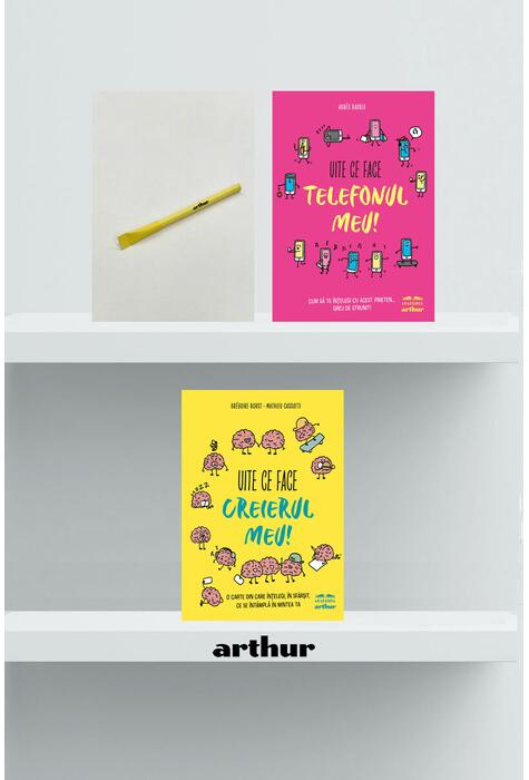 Copertă produs Pachet Uite ce face ( Creierul meu, Telefonul meu) și pix