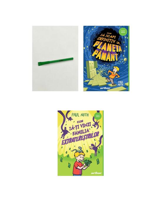 Copertă produs Pachet extraterestru (Cum să scapi definitiv de Planeta Pământ, Cum să-ți vinzi familia extratereștrilor) și pix - gallery big 6