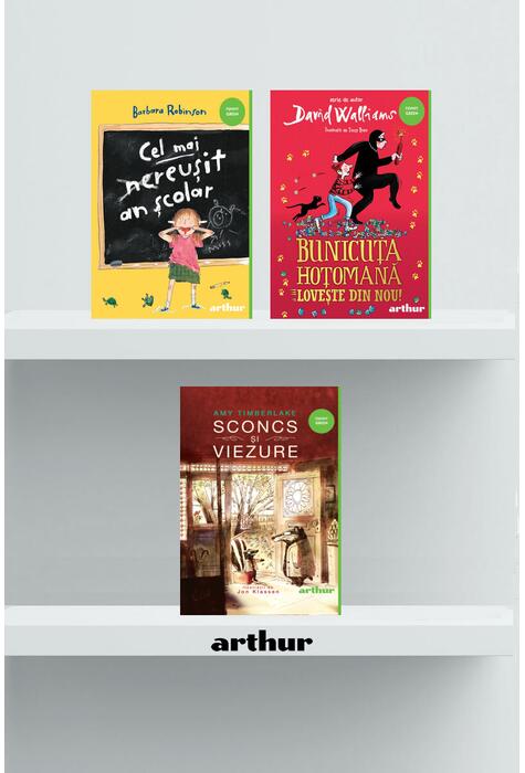 Copertă produs Pachet Funny (Bunicuţa hoţomană lovește din nou, Sconcs și viezure, Cel mai reușit an școlar)