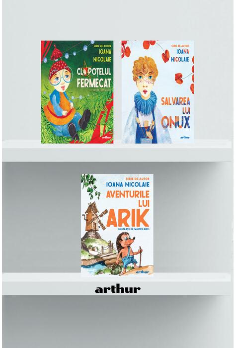 Copertă produs Pachet Ioana Nicolaie (Clopoțelul fermecat, Salvarea lui Onux, Arik)
