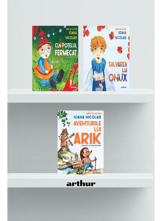 Copertă produs Pachet Ioana Nicolaie (Clopoțelul fermecat, Salvarea lui Onux, Arik) - gallery big 1