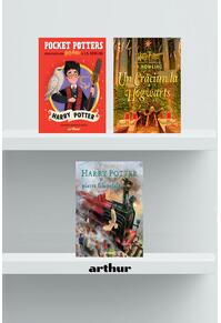 Copertă produs Pachet Crăciun Harry Potter ilustrat ( Crăciun la Hogwarts, Piatra filosofală, ediție ilustrată, Pocket Potters 1)