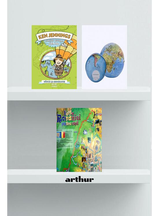 Copertă produs Pachet Hărți și geografie (Cărțile micului geniu, pușculiță, harta) - gallery big 1