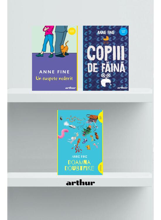 Copertă produs Pachet Anne Fine (Un oaspete nedorit, Doamna Doubtfire, Copiii de făină) - gallery big 1