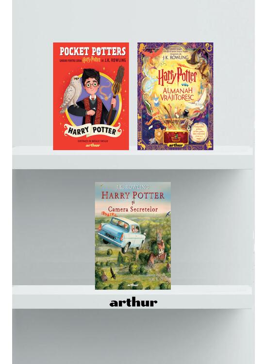 Copertă produs Pachet Harry Potter, ediție ilustrată (Camera secretelor, Almanah, Pocket Potters 1) - gallery big 1