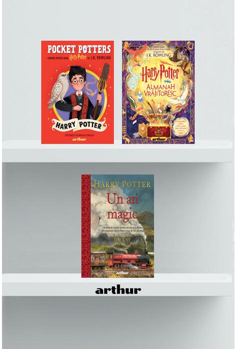Copertă produs Pachet Harry Potter ( Un an magic, Almanah Vrăjitoresc, Pocket Potters 1)