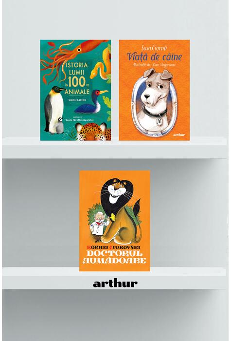 Copertă produs Pachet Animale (Viață de câine, Aumădoare, Istoria lumii în 100 de animale)