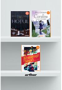 Copertă produs Pachet Fantasy (Hoțul, Neadaptații magici, Coraline)