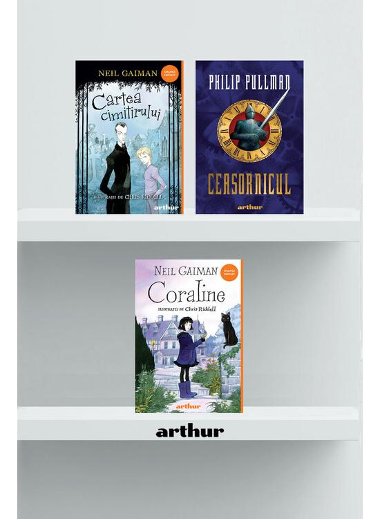 Copertă produs Pachet fantastic de Halloween (Ceasornicul, Cartea cimitirului, Coraline) - gallery big 1