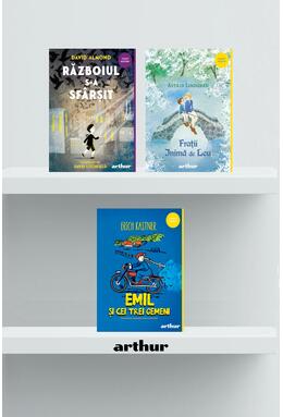 Copertă produs Pachet școlar clasa a IV-a (Emil şi cei trei gemeni, Frații inimă de leu, Războiul s-a sfârșit)