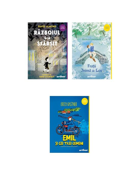 Copertă produs Pachet școlar clasa a IV-a (Emil şi cei trei gemeni, Frații inimă de leu, Războiul s-a sfârșit) - gallery big 5