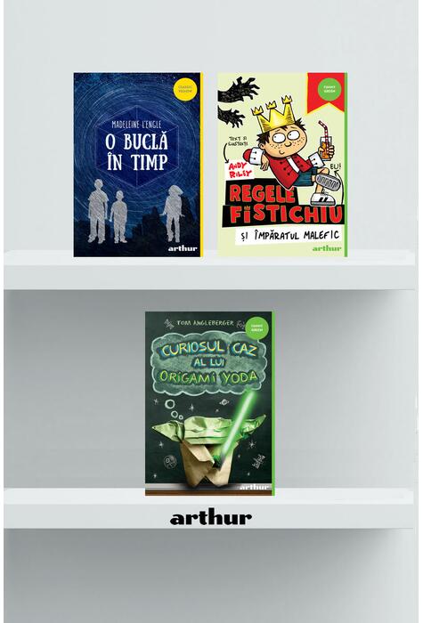 Copertă produs Pachet școlar clasa a III-a (O buclă în timp, Curiosul caz al lui Origami Yoda, Regele fistichiu)