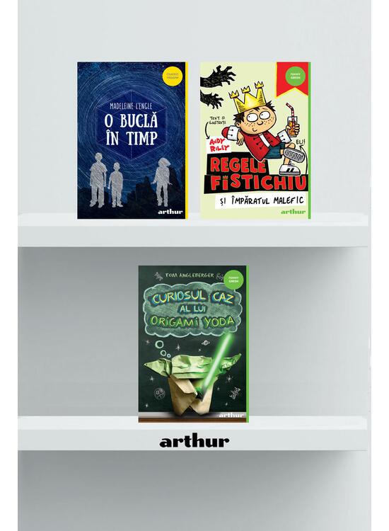 Copertă produs Pachet școlar clasa a III-a (O buclă în timp, Curiosul caz al lui Origami Yoda, Regele fistichiu) - gallery big 1