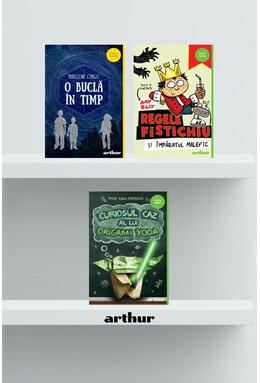 Copertă produs Pachet școlar clasa a III-a (O buclă în timp, Curiosul caz al lui Origami Yoda, Regele fistichiu)