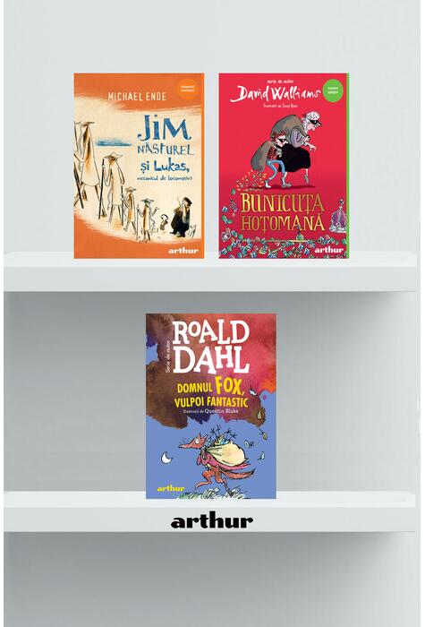 Copertă produs Pachet școlar clasa a III-a (Jim Năsturel, Domnul Fox, Bunicuța hoțomană)