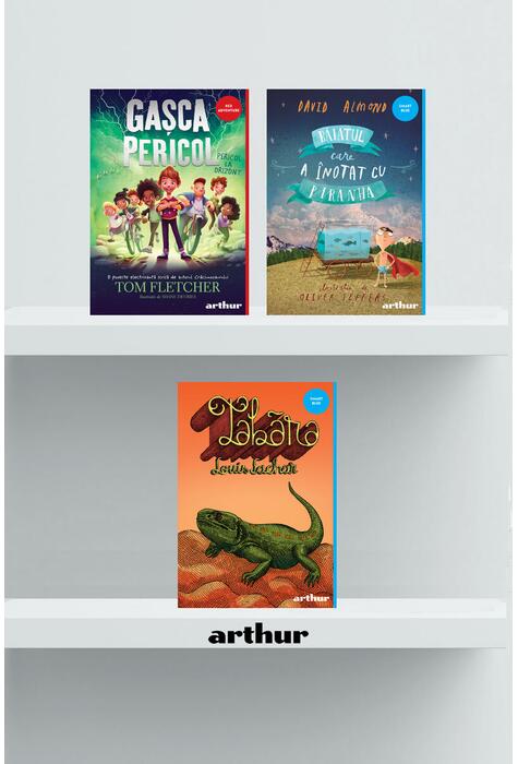 Copertă produs Pachet lecturi pentru 12 ani (Băiatul care a înotat, Gașca Pericol, Tabăra)