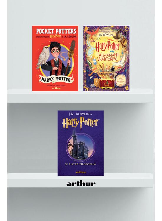 Copertă produs Pachet Harry Potter (Almanah Vrăjitoresc, Piatra filosofală, Pocket Potters 1) - gallery big 1
