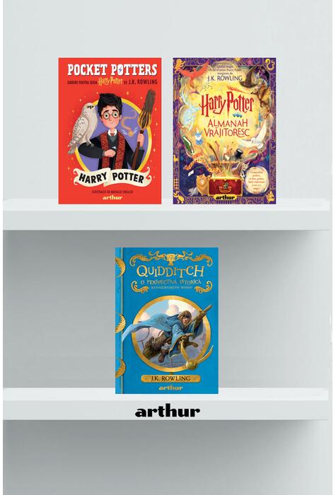 Copertă produs Pachet Harry Potter ( Almanah Vrăjitoresc, Quidditch, Pocket Potters1)