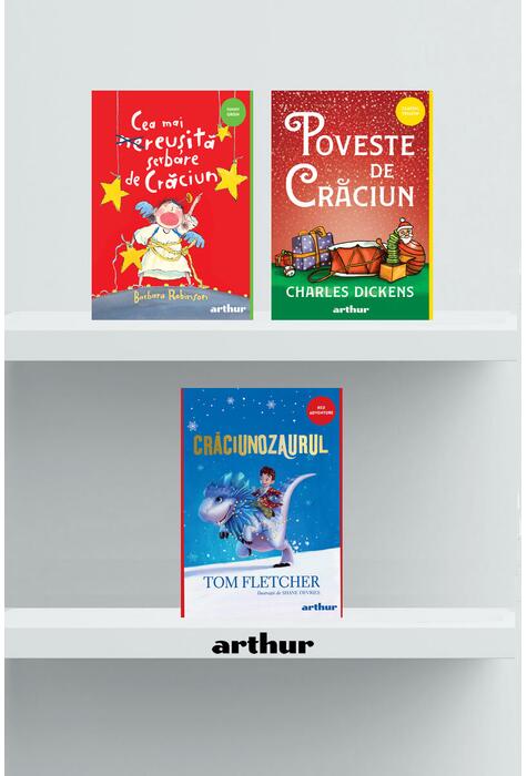 Copertă produs Pachet Aventuri de Crăciun ( Cea mai reușită serbare de Crăciun, Poveste de Crăciun, Crăciunozaurul)