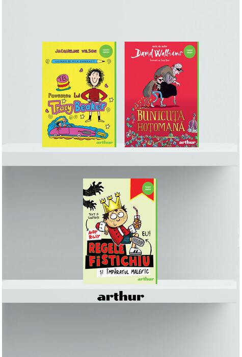 Copertă produs Pachet Funny Green (Bunicuța hoțomană, Regele Fistichiu,Tracy Beaker)