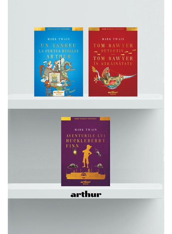 Copertă produs Pachet Mari clasici ilustrați ( Tom Sawyer, Huckleberry Finn, Un yankeu) - gallery big 1