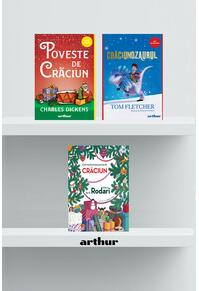 Copertă produs Pachetul cu povești de Crăciun ( Crăciunozaurul, Poveste de Crăciun, Cele mai frumoase povești de Crăciun ale lui Gianni Rodari)