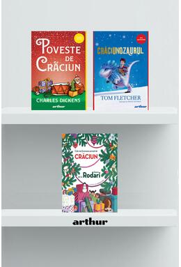 Copertă produs Pachetul cu povești de Crăciun ( Crăciunozaurul, Poveste de Crăciun, Cele mai frumoase povești de Crăciun ale lui Gianni Rodari)