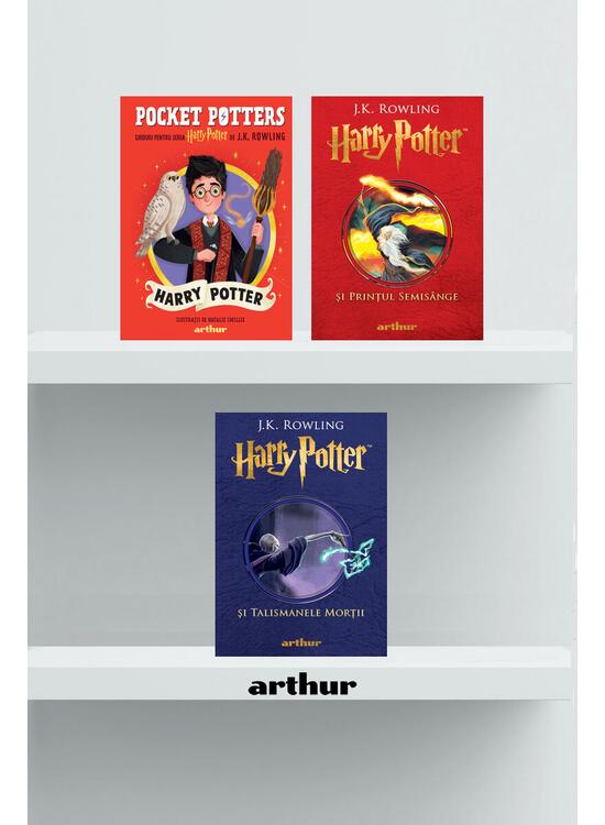 Copertă produs Pachet fan Harry Potter volumele 6-7 și ghidul ( Prințul Semisânge, Talismanele Morții) - gallery big 1