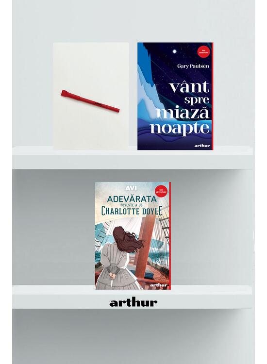 Copertă produs Pachet Red Adventure (Charlotte Doyle, Vânt spre miazănoapte, pix) - gallery big 1