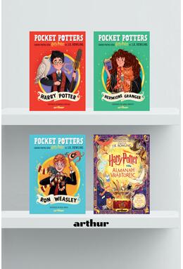 Copertă produs Pachet promo Harry Potter. Almanah Vrăjitoresc și prietenii din Hogwarts (Harry, Ron, Hermione)