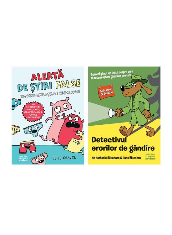 Copertă produs Pachet cărți gândire critică pentru copii (Alertă de știri false, Detectivul erorilor de gândire) - gallery big 5