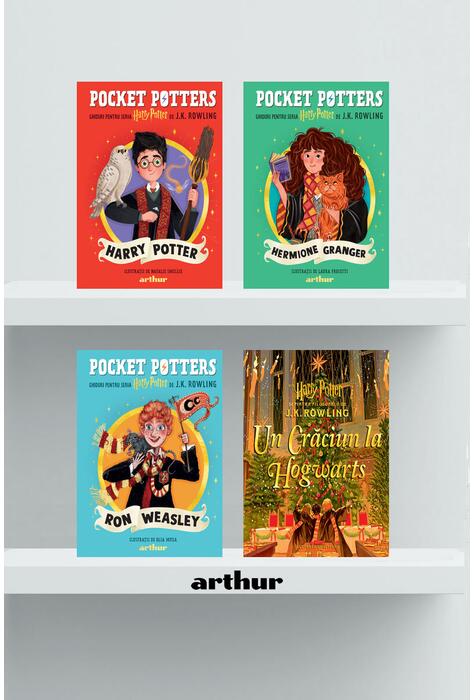 Copertă produs Pachet Magie de Crăciun la Hogwarts ( 3 ghiduri pentru seria Harry Potter, Un Crăciun la Hogwarts)