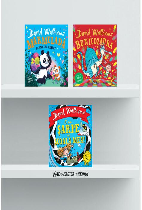 Copertă produs Pachet cărți 3-7 ani (Bunicozaura, Marmeladă. Panda cel Roșcat, E un șarpe)