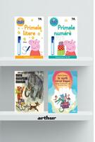Copertă produs Pachet lecturi pentru 7 ani (Primele litere, Primele numere, Mama mamuților, Se mută circul înapoi)