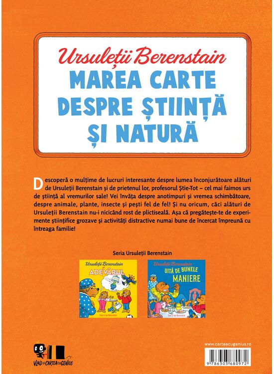 Copertă produs Ursuleții Berenstain. Marea carte despre știință și natură - gallery big 2