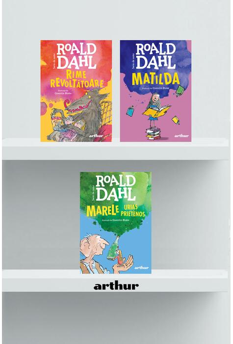 Copertă produs Pachet Roald Dahl (Matilda, Marele Uriaș Prietenos, Rime revoltătoare)