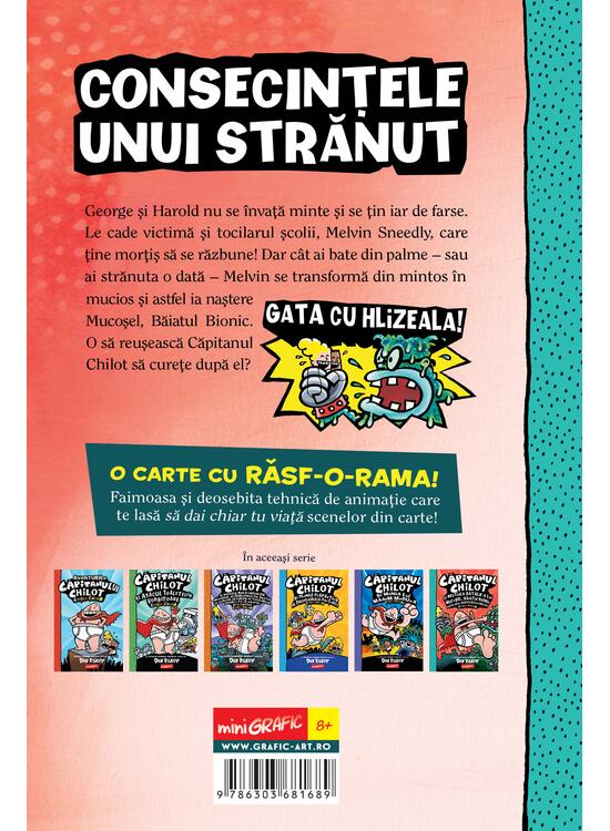 Copertă produs Căpitanul Chilot și bestiala bătălie a lui Mucoșel, Băiatul Bionic. Noaptea mucilor malefici #6. Ediția color - gallery big 2