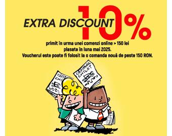 Voucher 10% extradiscount primit &icirc;n urma unei comenzi online > 150 lei plasate &icirc;n luna mai 2025. Voucherul este folosibil la o comanda nouă de peste 150 RON.