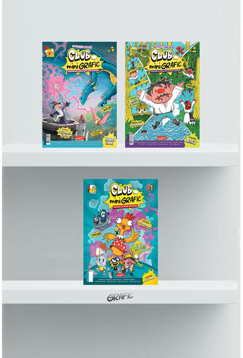 Copertă produs Pachet Club miniGrafic. Aventuri &icirc;n benzi desenate ( 3 volume)