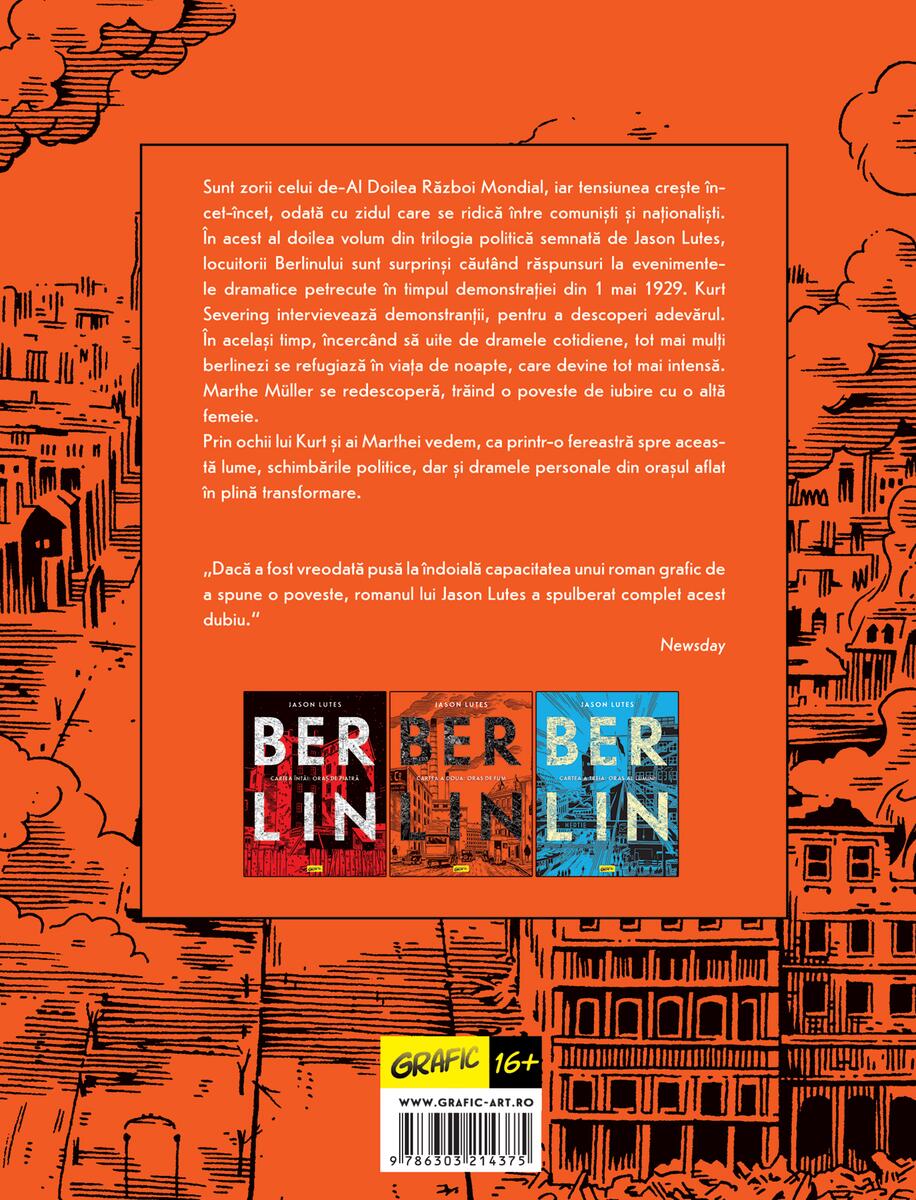 Berlin. Cartea a doua: Oraș de fum -  Jason Lutes