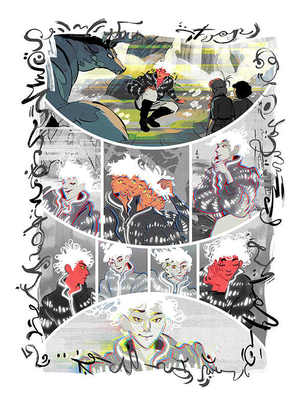 Balaurul din Eilin - ilustrație de Anna Benczédi Balaurul din Eilin - ilustrație de Anna Benczédi