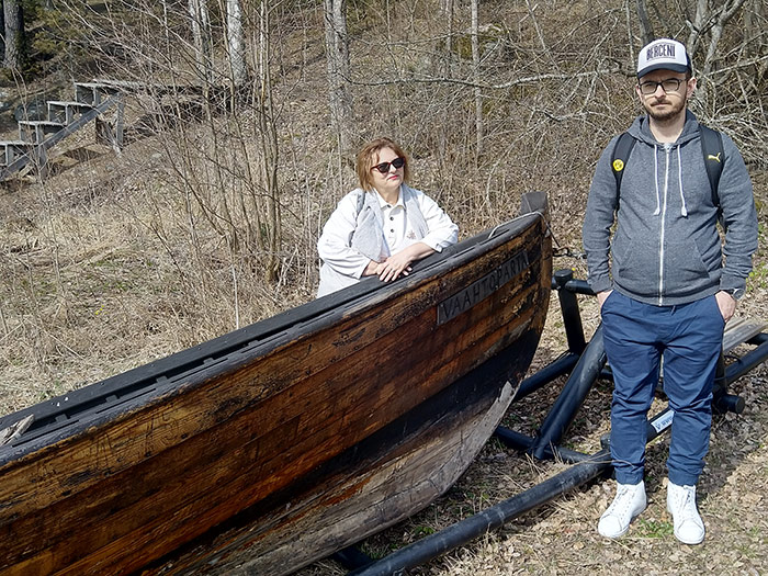 Andrei Zbîrnea și mama lui în Helsinki 